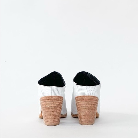 Rachel Comey Mars Mule in White Perforated Leather, Size 8 - Picture 3 of 12